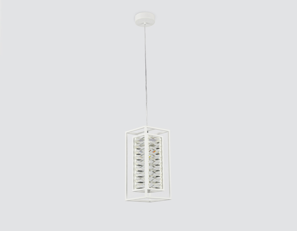 Подвесной светильник с хрусталем TR5042 WH/CL белый/прозрачный E14/1 max 40W 180*180*760