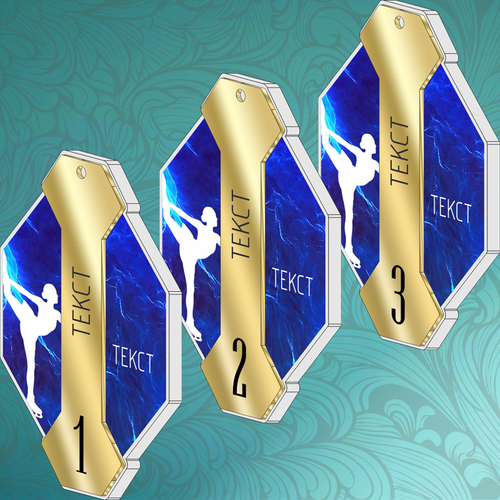 Акриловая медаль Фигурное катание 1717