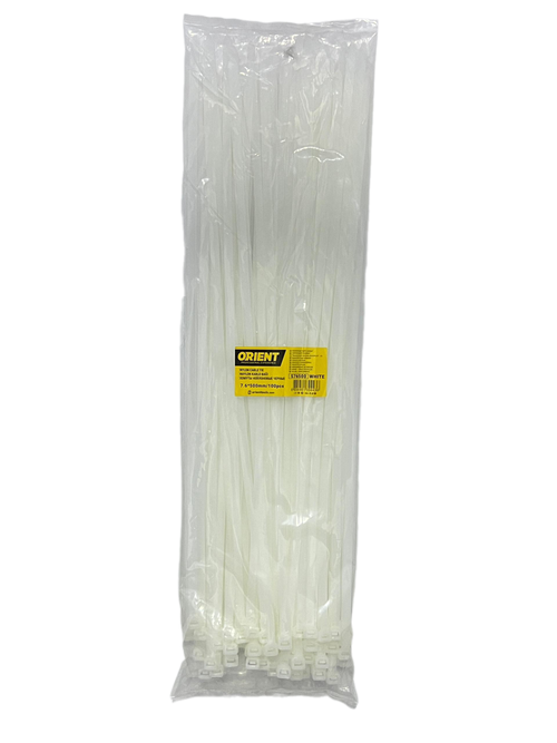 ХОМУТ ПЛАСТИКОВЫЕ 7,6Х500 ORIENT БЕЛЫЕ S76500