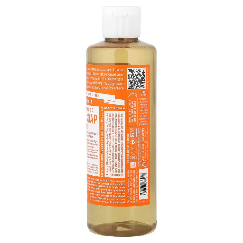 Dr. Bronner's, кастильское мыло 18 в 1, конопля и чайное дерево, 237 мл (8 жидк. унций)