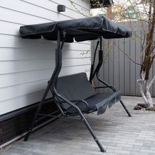 Качели садовые 3-местные (серый)