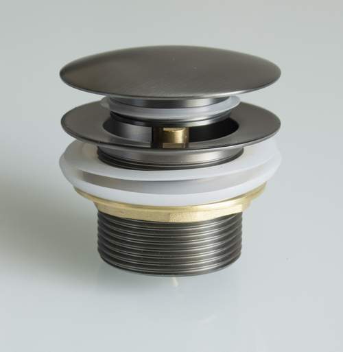 Донный клапан на ванну 1"1/2 (графит) GANZER