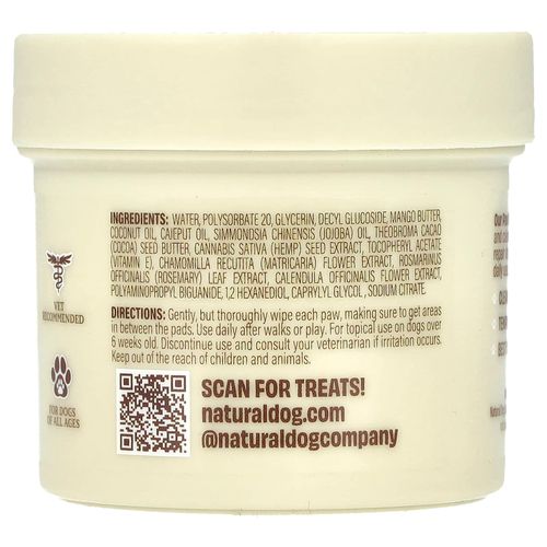 Natural Dog Company, Салфетки для собак, для собак, для всех возрастов, 50 шт.