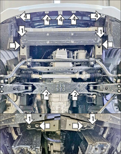 Защита радиатора, картера двигателя. 2 мм, Сталь. для Sollers SF1 2025-н.в., Motodor.78703
