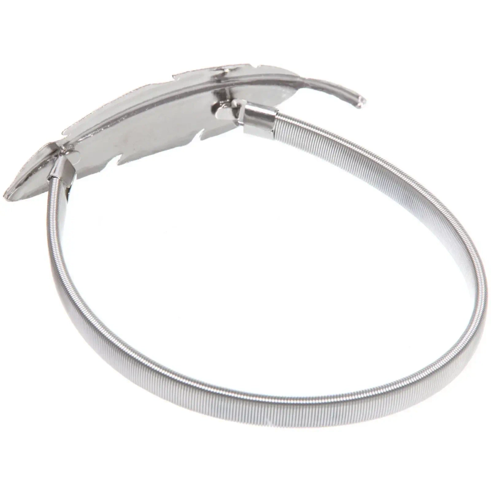 Подхват для штор на магните «Перо серебро» 11см S1738