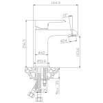 Смеситель для раковины белый хром Rossinka W35-12