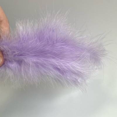 Перья марабу лаванда 2 сорт 15 шт.