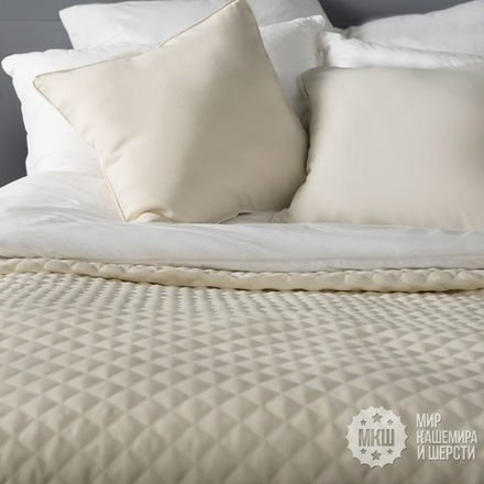 Комплект для спальни шторы и покрывало: КАСПИАН (арт. BL10-220-01) - белый