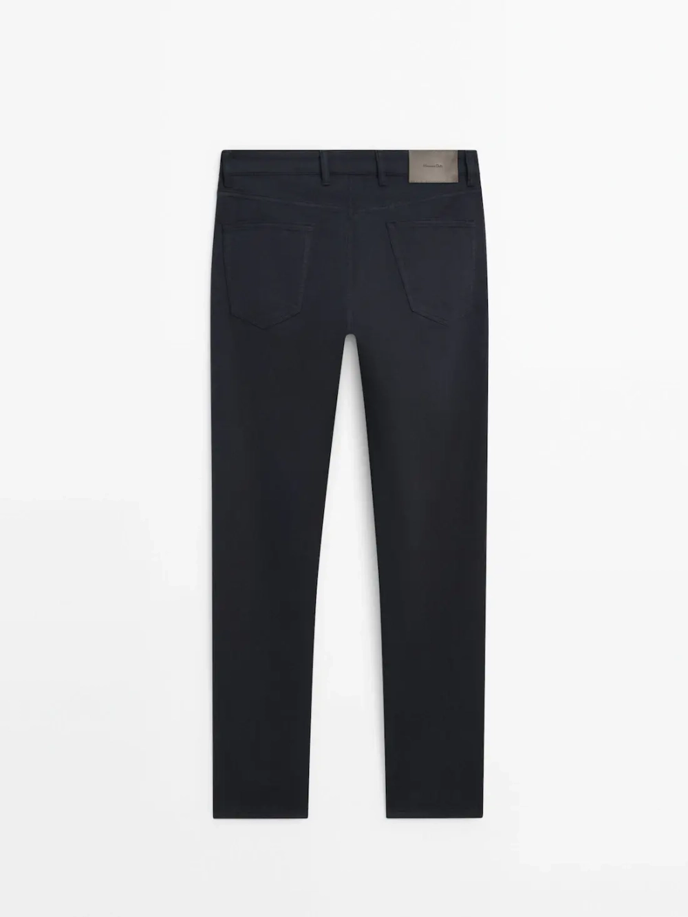 Massimo Dutti Зауженные брюки с отделкой под деним, темно-синий