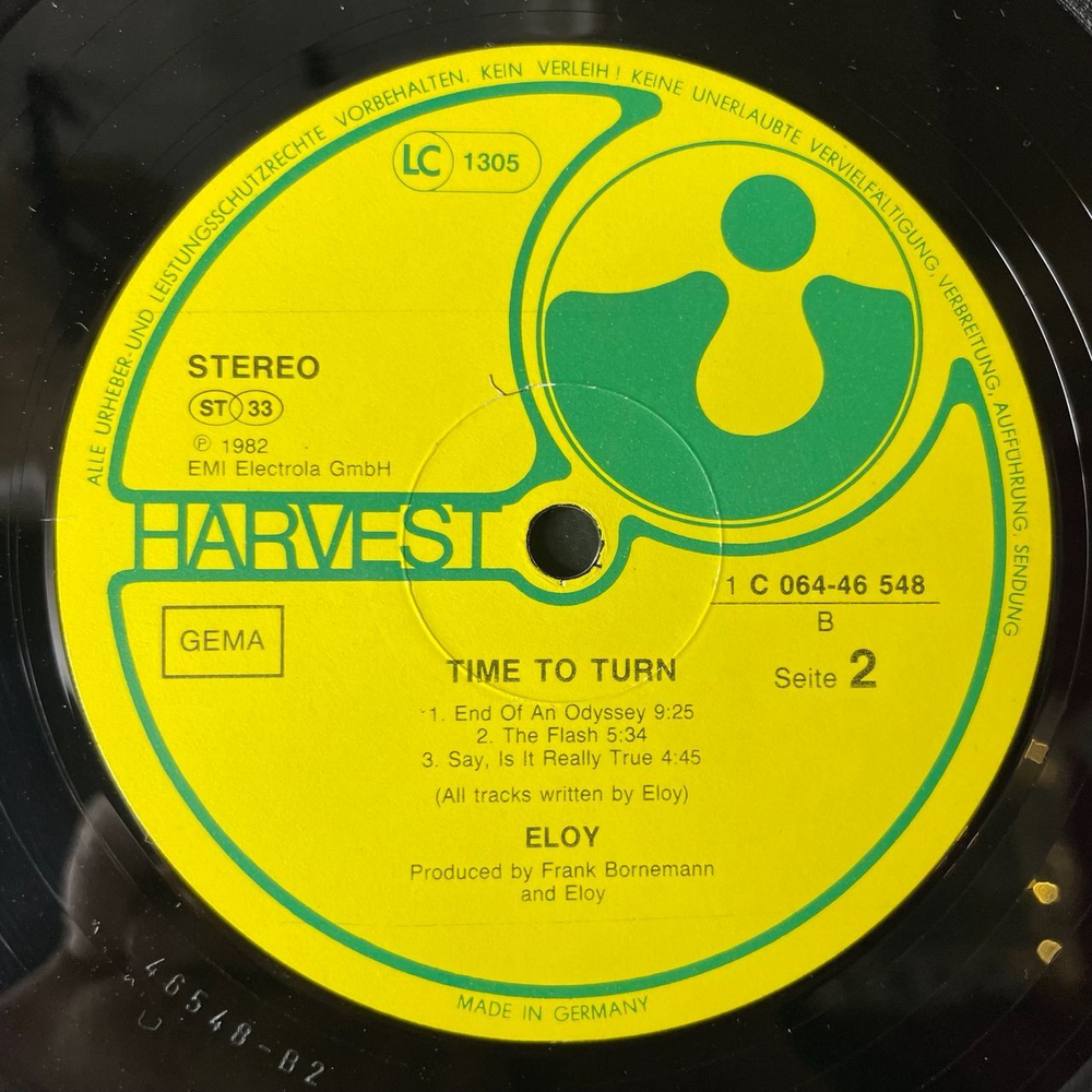 Винтажная виниловая пластинка LP Eloy Time To Turn (Germany 1982) Through A Somber Galaxy