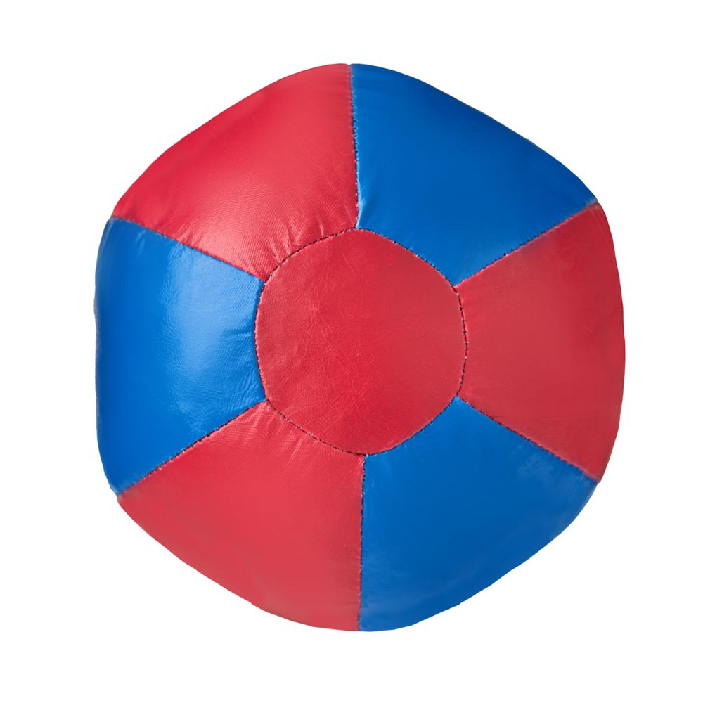 Медбол 3C145-K64, 3кг, иск.кожа, наполнитель резиновая крошка, диам. 21 см, маш сшивка, сине-красный