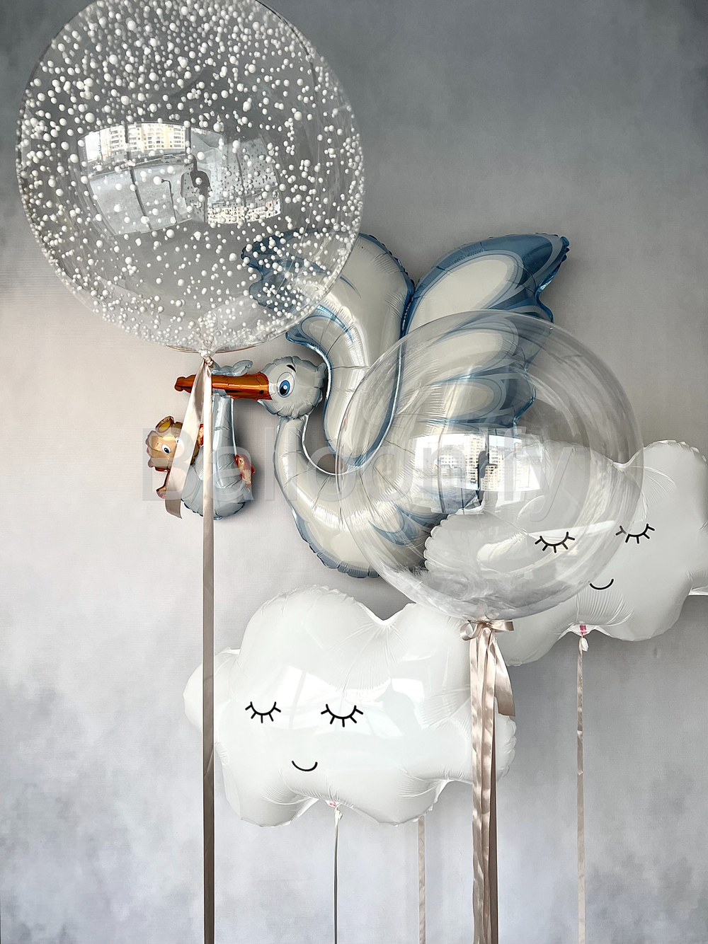 Набор шаров на выписку "Облачко" дизайн № 1