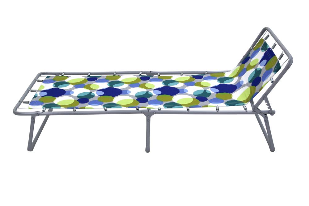 Кровать раскладная Юниор жесткая арт.С89/44 (цвет ткани разноцветный рис.круги (4 шт. в уп.)