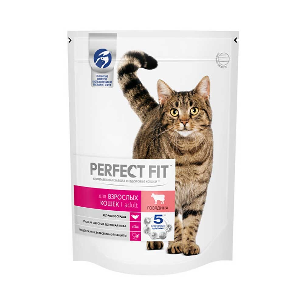 Perfect Fit корм для кошек с говядиной (Adult)