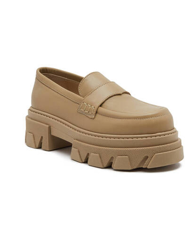 Кожаные мокасины Alohas - бежевый(S00190)