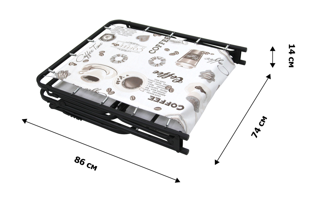 Кровать раскладная Арина (аналог Надин с407) арт.с1249 (цвет ткани бежевый рис.кофе