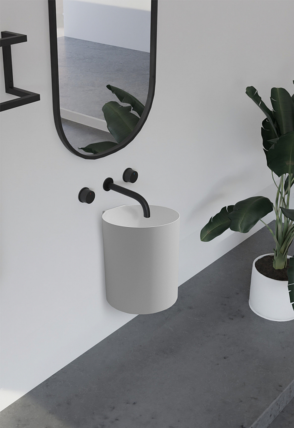 Раковина Abber Stein 42 AS2624 Белая матовая