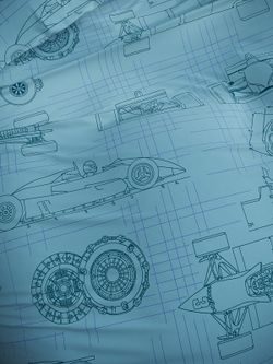 Наволочка комплект 2шт перкаль Сказка "Формула1" 50x70 см на молнии