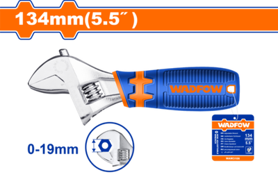 Ключ разводной 134 мм, 0-19 мм (10/120) WADFOW WAW3106