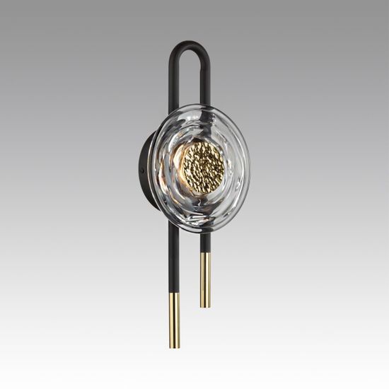 5407/6WL MODERN ODL_EX24 101 черный/золотой/металл/стекло Бра LED 6W 3000K 688Лм MAGNET