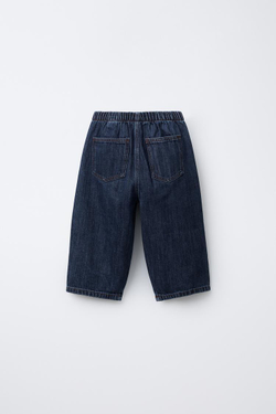 ZARA ДЖИНСЫ BALLOON С КАРМАНАМИ, СИНИЙ