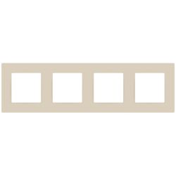 Рамка для розеток и выключателей ЭРА Серия 12 12-5204-02 на 4 поста, Классик, слоновая кость
