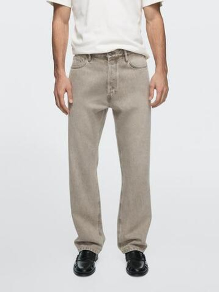 Massimo Dutti Джинсы прямого кроя, серо-зеленый