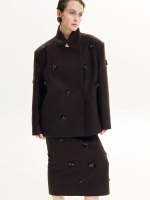 Полупальто MORNING DEW, коричневый