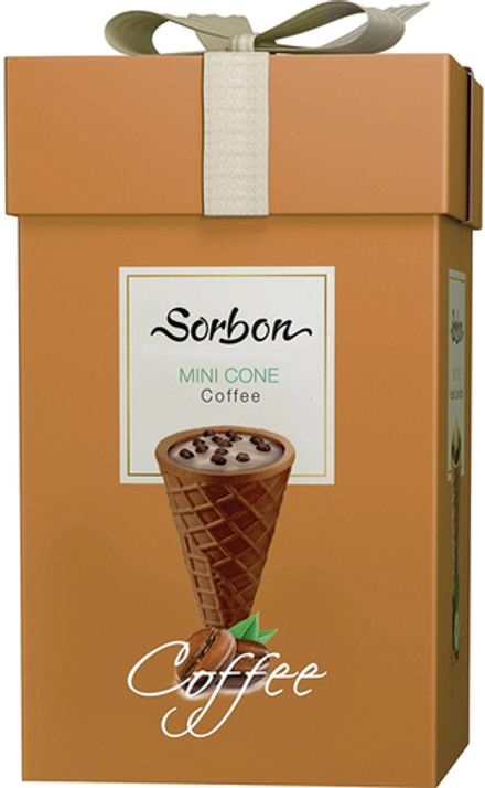 Мини-рожок хрустящий Сорбон Кофе и воздушные зерна / Sorbon Mini Cone Coffee 200г