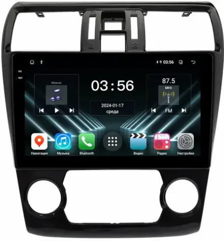 Магнитола для Subaru Levorg 1 VM 2014-2017 (без штатной камеры ЗВ, рамка большая) - FarCar DX9-9645F2A монитор 9.5" IPS на Android 13, 4+64Гб, CarPlay