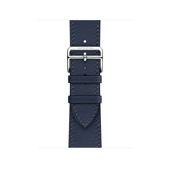 Apple Watch Hermès 45mm Silver Stainless Steel Case with Single Tour Navy