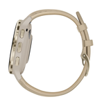 Спортивные часы Garmin Venu 3S, 41 мм, «французский серый» кожаный ремешок, «французский серый» силиконовый ремешок Безель из нержавеющей стали золотистого цвета, корпус цвета «французский серый», AMOLED-дисплей со стеклом Gorilla Glass. Ремешок с классич