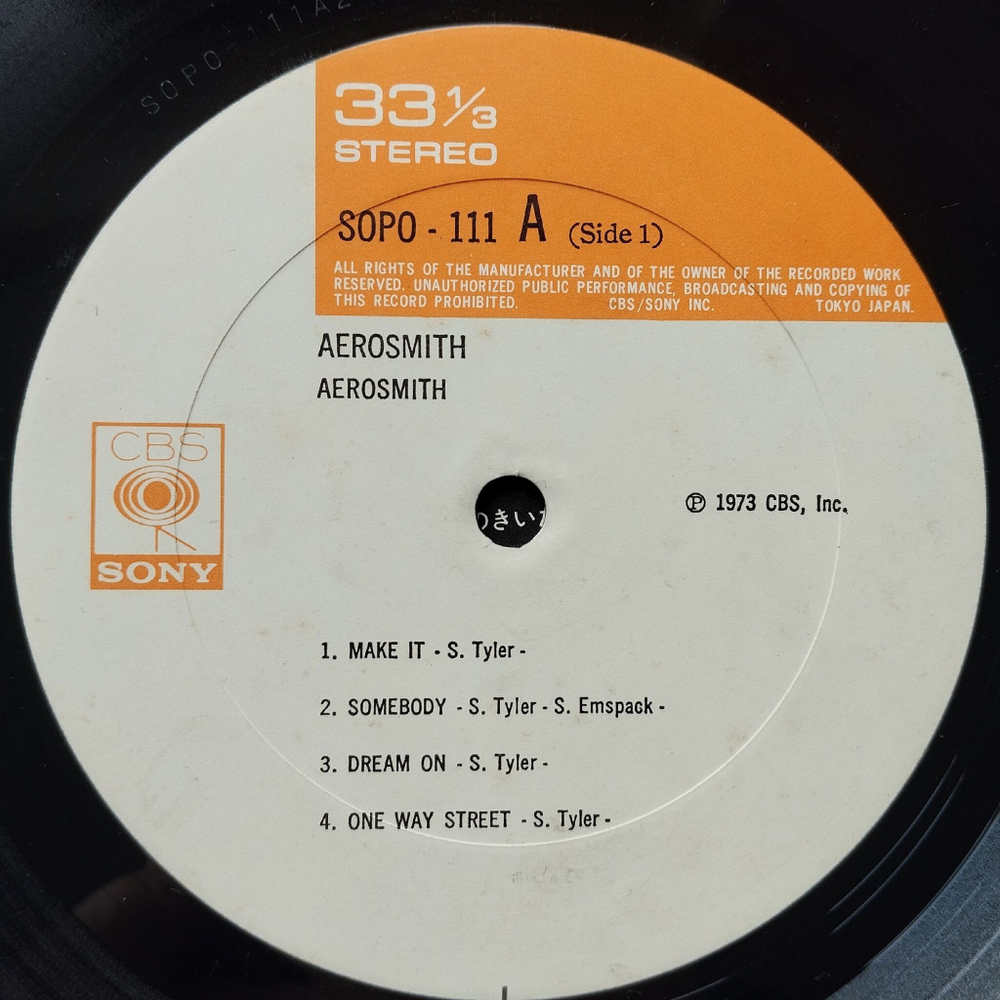 Винтажная виниловая пластинка LP Aerosmith (Japan 1975) (No Obi) Dream On
