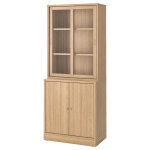 Комбинация с раздвижными стеклянными дверями - IKEA TONSTAD/ТОНСТАД ИКЕА, 200х47х82 см, светло-коричневый