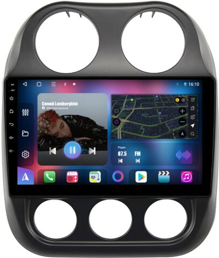 Магнитола для Jeep Compass 2011-2015 - FarCar BM1078M на Android 12, QLED, ТОП процессор, 4+32, CarPlay, 4G SIM-слот