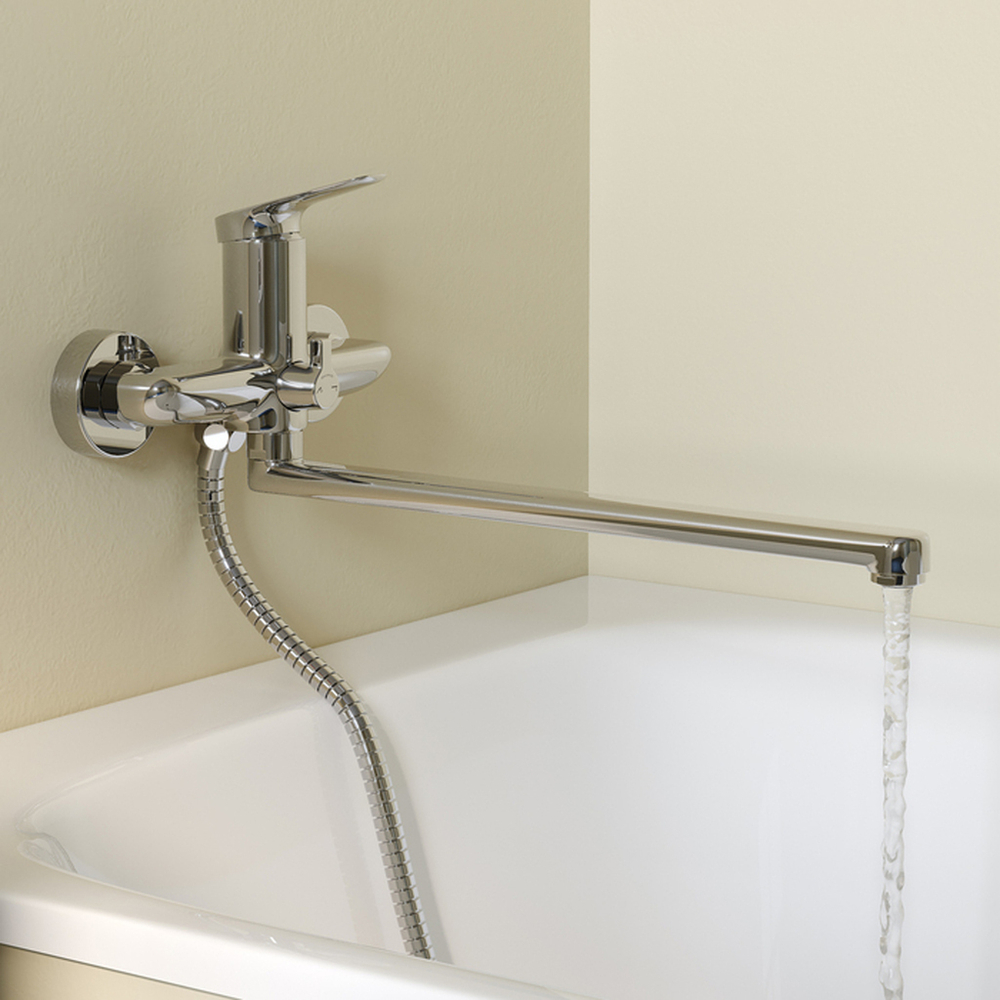 Смеситель для ванны и раковины 35к IDDIS ZDXSBL2i10WA "Zodiac X" без  душ аксессуаров ХРОМ