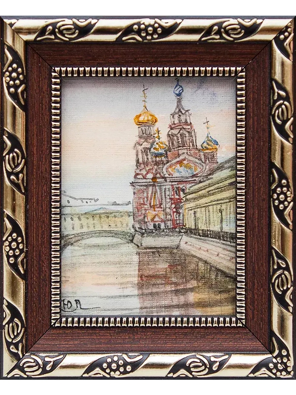 Картина акварелью "Виды СПб" Лопухова