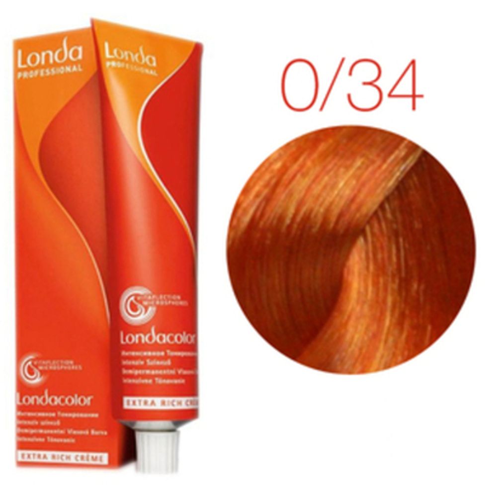 Londa Color инт.тонирование,  0/34 золотисто-медный микстон, 60мл