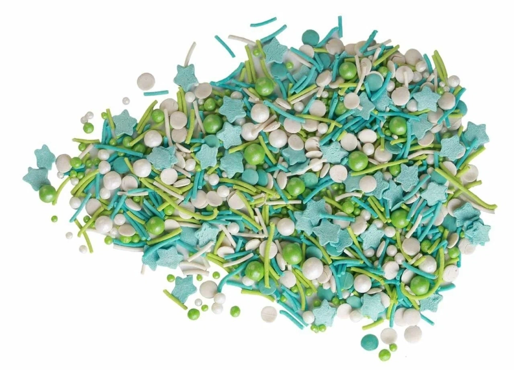 Посыпка микс бело-зеленый-мятный (№1008) 100 гр.