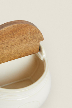 ZARA HOME КЕРАМИЧЕСКАЯ СОЛОНКА, КРЕМОВЫЙ