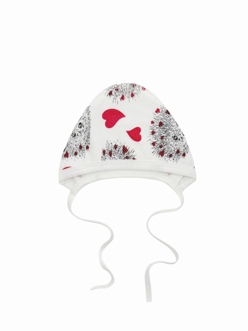 Утепленный чепчик Ежики