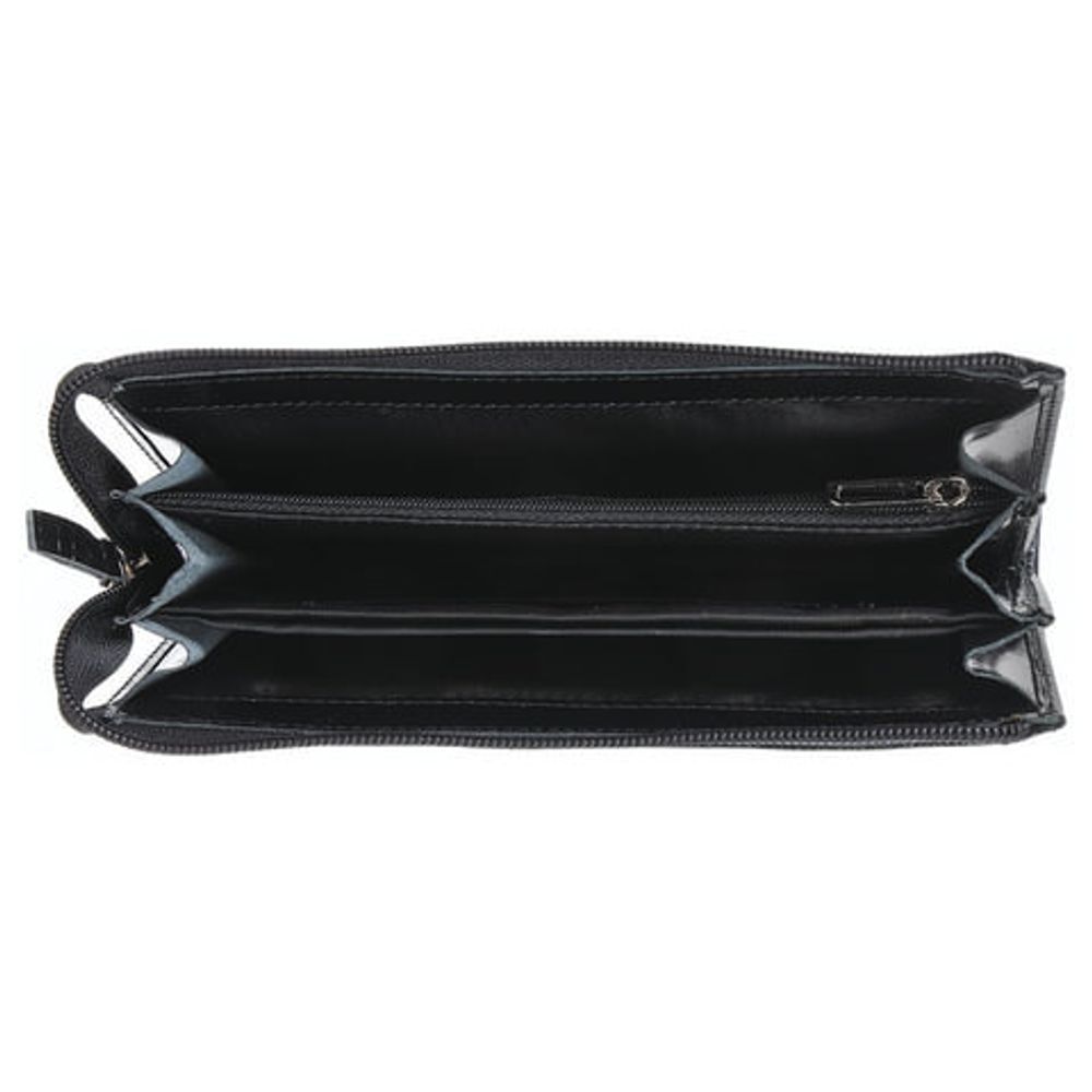 Портмоне женское BEFLER "Ящерица", 190х105 мм, натуральная кожа, молния, тиснение, черное, PJ.159.-3