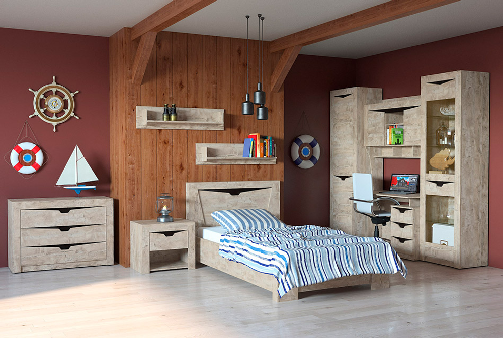 Комод Хилтон дуб юкон/гранж