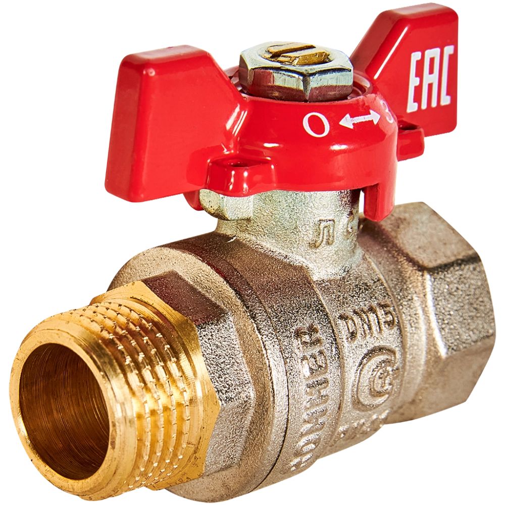 RBV-0004-2210225 ROMMER Кран шаровой, ВР/НР, ручка бабочка 1