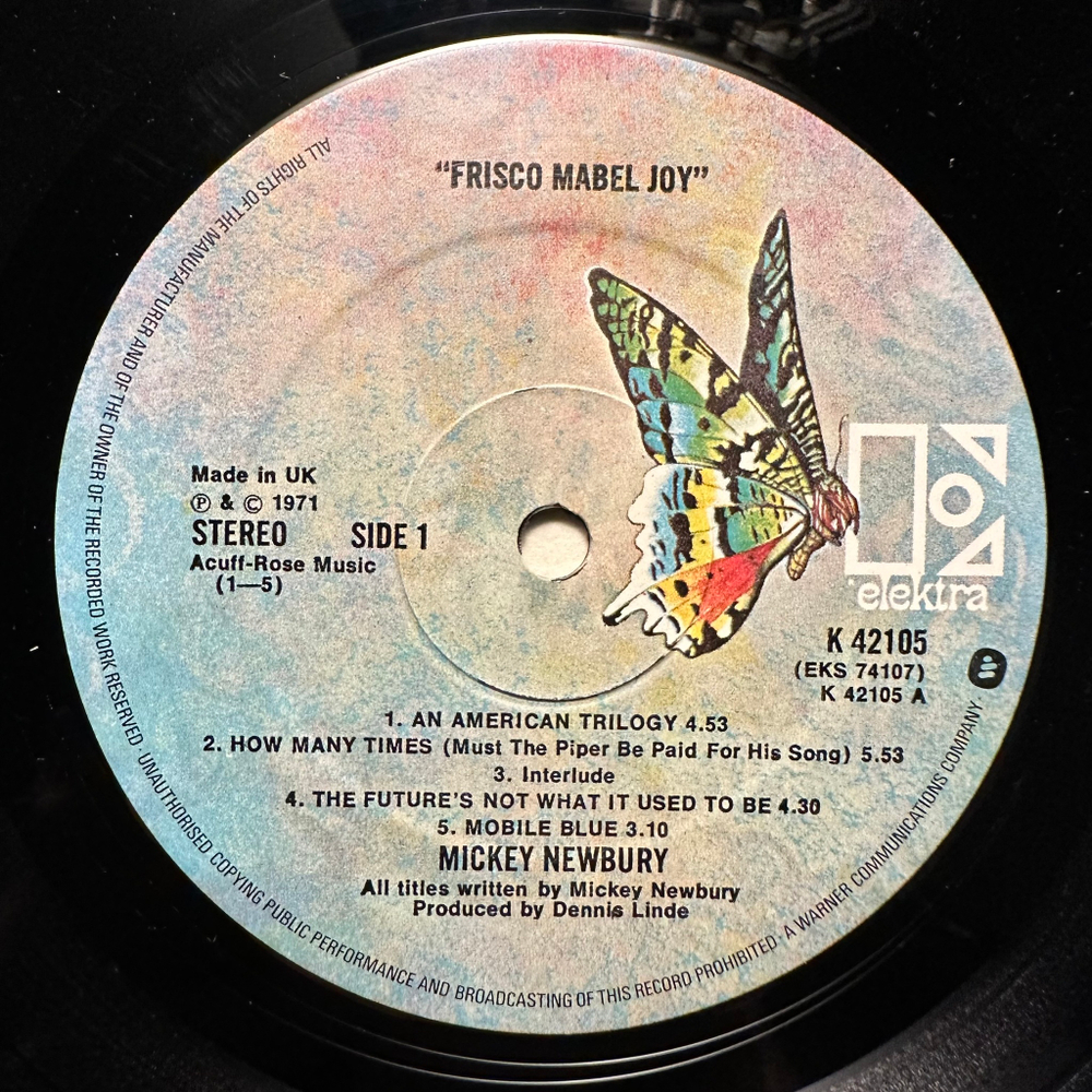 Mickey Newbury - 'Frisco Mabel Joy (Англия 1976г.)