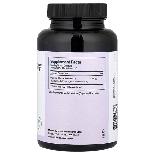 Wholesome Story, Vitex, 120 вегетарианских капсул (500 мг на капсулу)