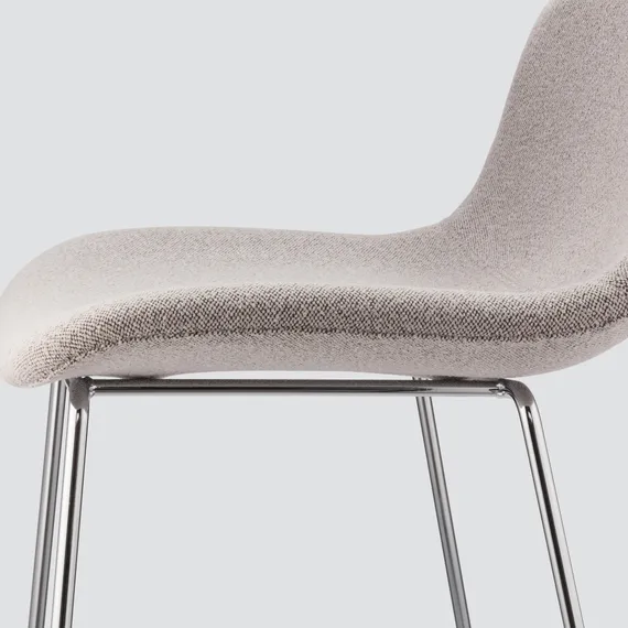 Барный стул Neo Soft 77 см, серый, ножки хром