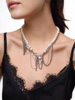 Колье "Pin Pearl" Silver