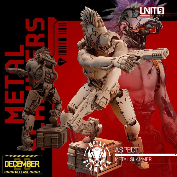 Мальстрём Cyberpunk - Aspect - Metal Slammers gang member Миниатюры 32-56-75mm (75mm / 1)