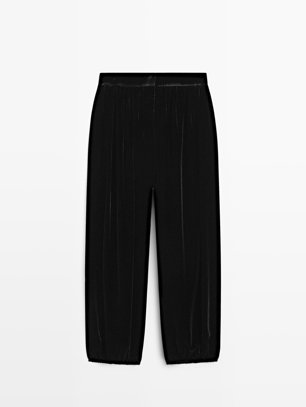 Massimo Dutti Бархатные брюки Саруэль, черный